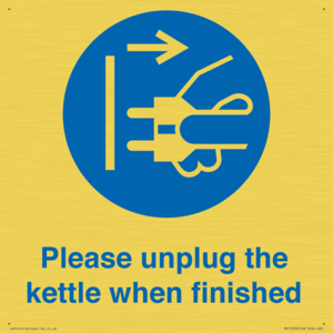 Please unplug the kettle when finished